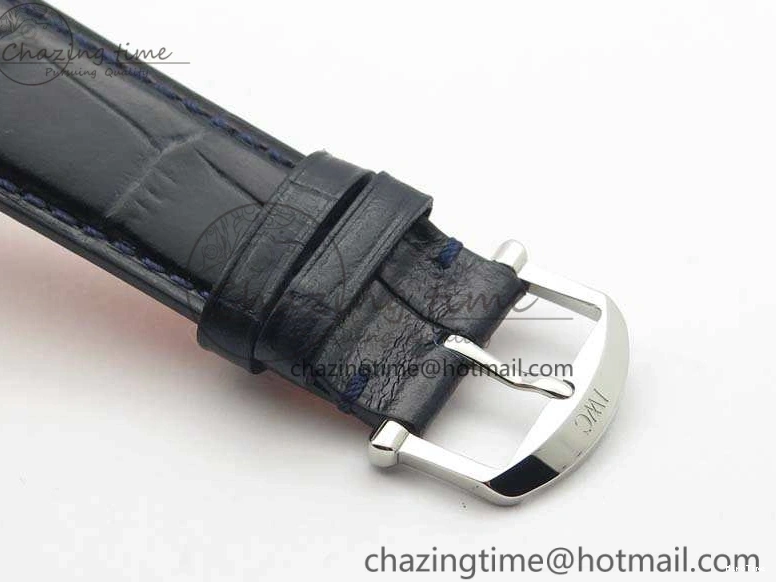 MIROTIME 0512 MoistureWicking Da Vinci IW356601 SS MKF 1:1 Best Edition Blue Dial On Black Leather Strap A 7233